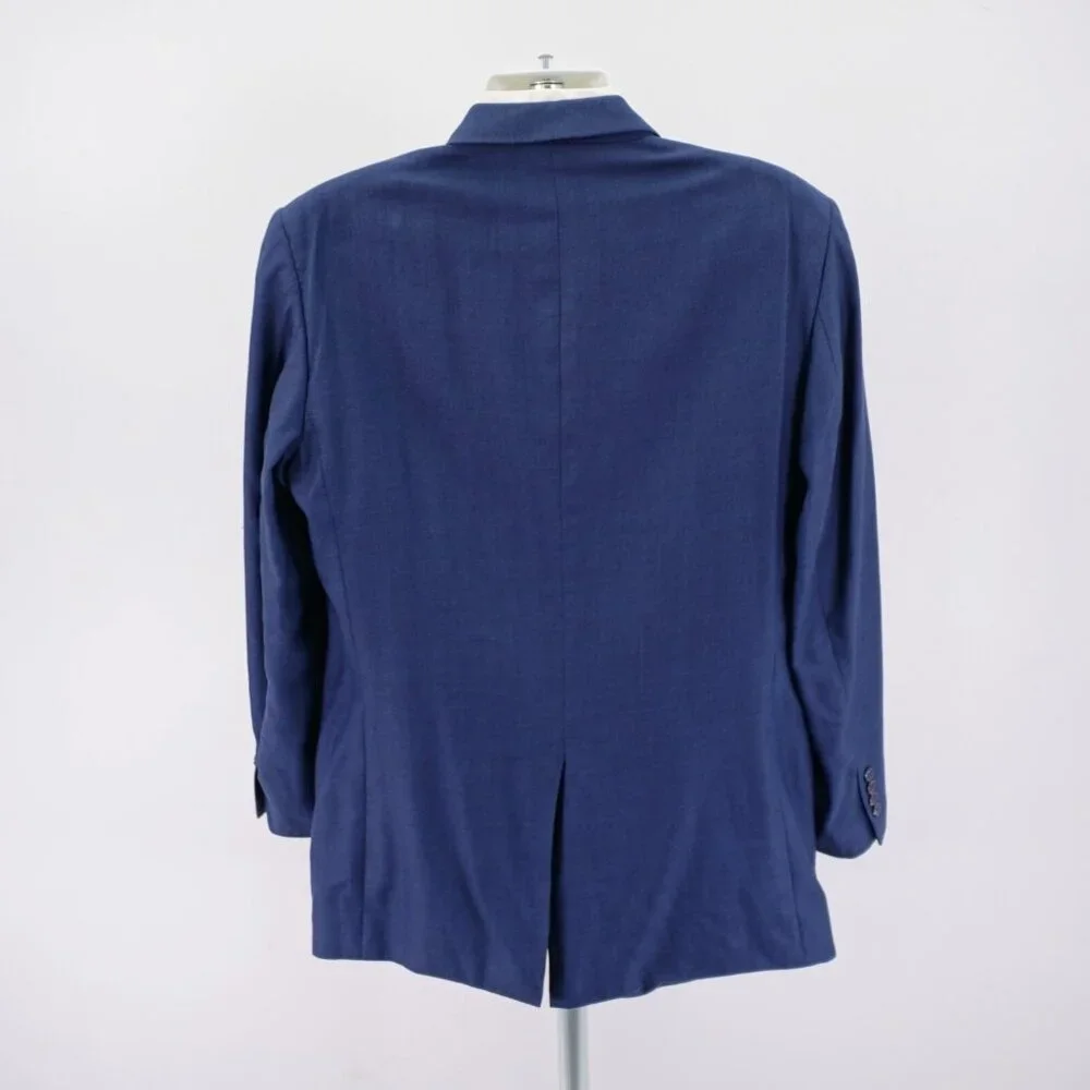 Jos A Bank Wool Blue Basketweave 2‎ Button Blazer 42L / Slim 44L